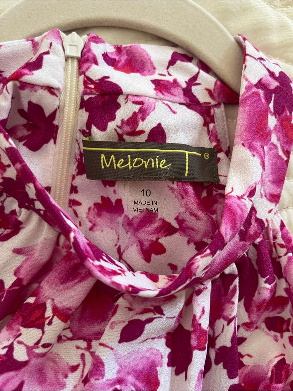 Melonie Halter Floral Maxi Dress in Fuchsia Pink - Picture 7 of 8